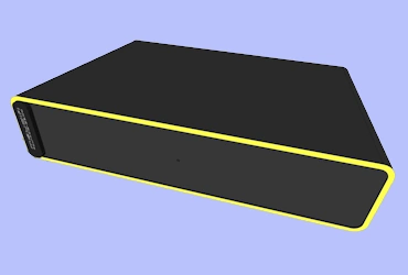 maudifi PSU chassis with yellow edge